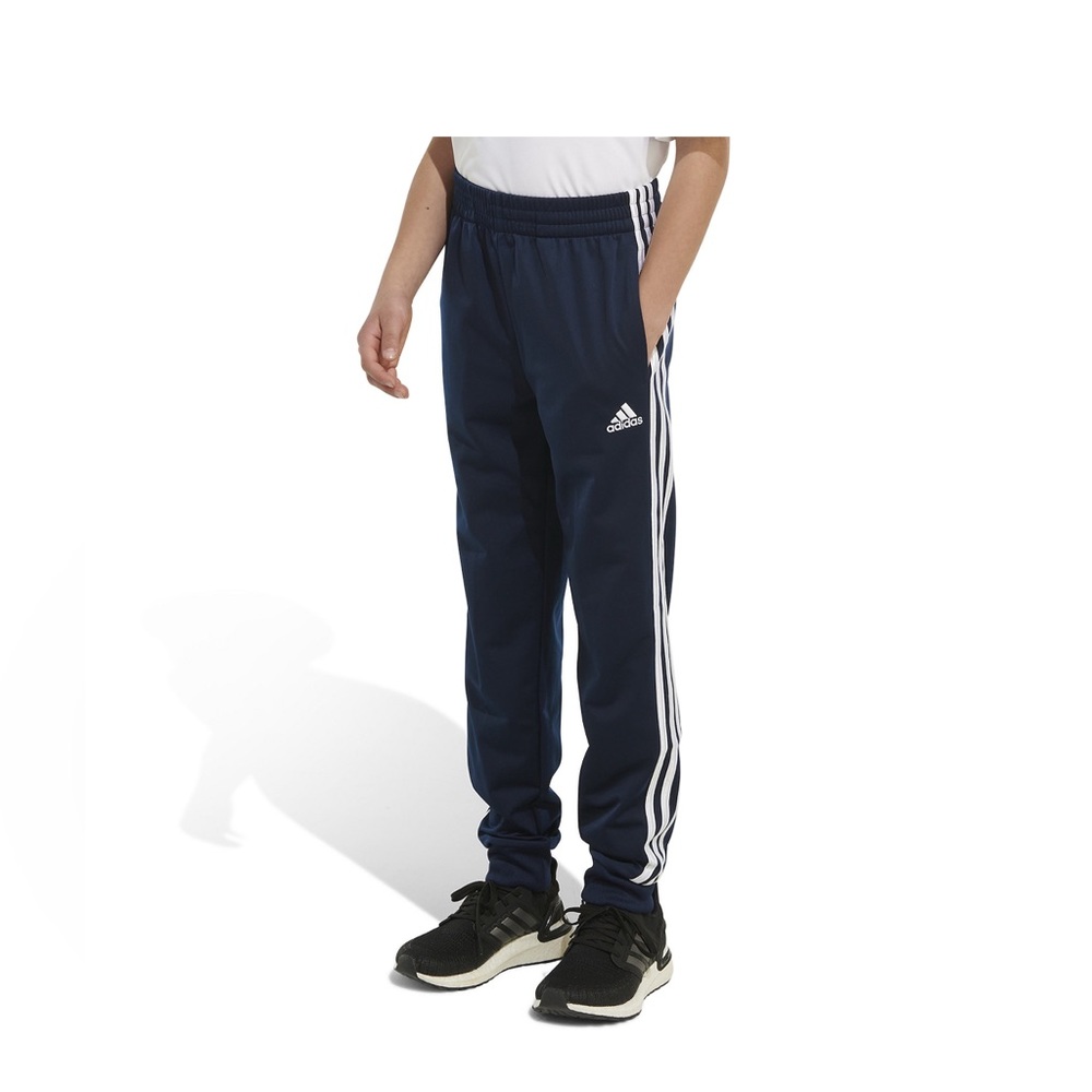 Adidas Boys Tricot Joggers in Navy Blue with white stripes| Size: M 10/12